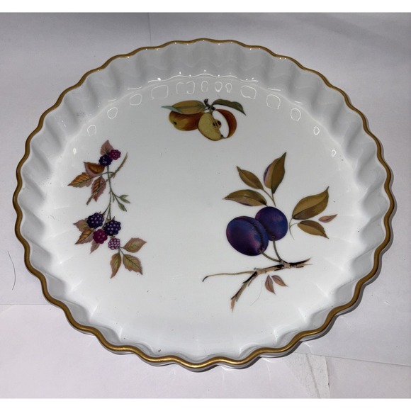 Royal Worcester‎ Oven To Table EVESHAM GOLD 10 5/8" Quiche - Picture 1 of 4